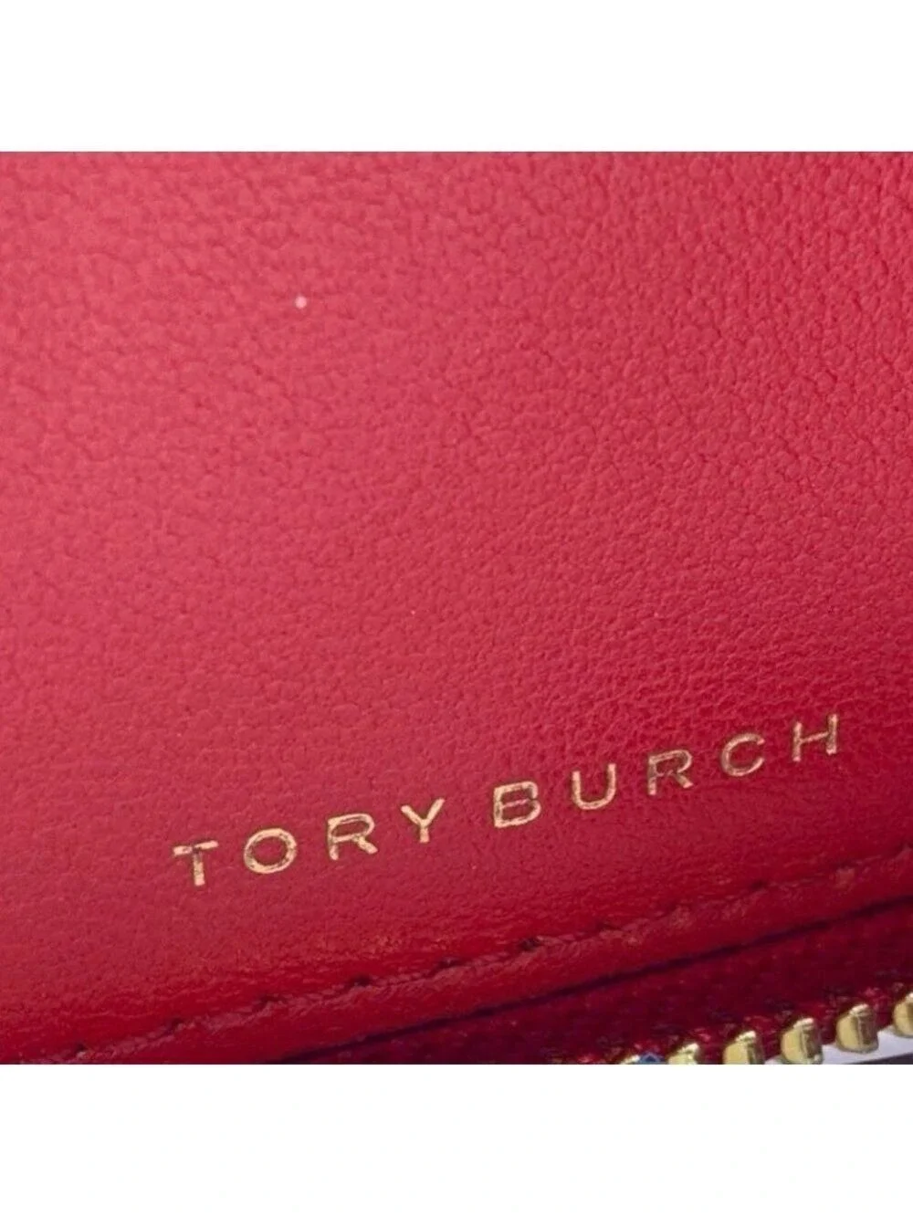 Tory Burch Cherry Red Quilted Leather Zip Wallet EUC – Authentic & Gorgeous!
